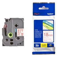 Brother TZe-242 szalag, 18mm × 8m, laminált - fehér háttér, piros felirat
