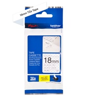 Brother TZe-SE4 szalag, 18mm × 8m, biztonsági, laminált - fehér háttér, fekete felirat